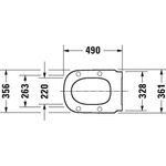 Duravit WC-Sitz D-CODE VITAL m Absenkauto verlängert abnehmbar weiß