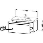 Duravit Waschtischunterbau X-LARGE 458x1150mm weiß hochglanz