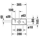 Duravit Spülkasten DURASTYLE 390x170mm, Anschluss unten links weiß