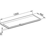 Keuco Mineralguss-WT ROYAL REFLEX o HL-Boh we alpin 1300x30x490mm