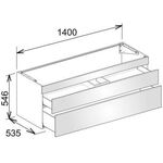 Keuco Waschtischunterbau EDITION 400 1400x546x535mm we/we