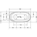Duravit Whirlwanne CAPE COD Ecke li 205 l 1900x900 we 1 RS Air-Sys.