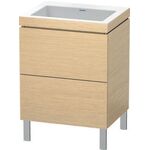 Duravit Waschtischunterbau L-CUBE m WT Vero Air 698x600x480mm o HL Ei geb