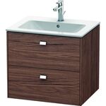 Duravit Waschtischunterbau BRIOSO Griffe chr 553x620x479mm nussbaum dunkel