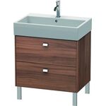 Duravit Waschtischunterbau BRIOSO Griffe chr 570x684x459mm nussbaum natur