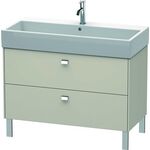 Duravit Waschtischunterbau BRIOSO Griffe chrom 570x984x459mm taupe matt