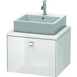 Duravit Konsolenunterschrank BRIOSO Griff chrom 442x620x550mm weiß hochglanz