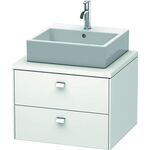 Duravit Konsolenunterschrank BRIOSO Griffe chrom 442x620x550mm weiß matt