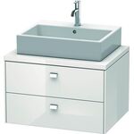 Duravit Konsolenunterschrank BRIOSO Griffe chr 442x720x550mm weiß hochglanz