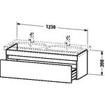 Duravit Waschtischunterbau DURASTYLE 448x1230x398mm NB dunkel/basalt matt