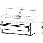 Duravit Waschtischunterbau KETHO 455x1200x480mm betongrau matt