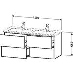 Duravit Waschtischunterbau XSQUARE 560x1280x478mm cappuccino hochglanz