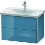 Duravit Waschtischunterbau XSQUARE 565x810x473mm stone blue hochglanz