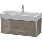 Duravit Waschtischunterbau XSQUARE 397x984x460mm flannel grey hochglanz
