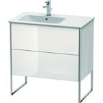 Duravit Waschtischunterbau XSQUARE 832x810x478mm Be links weiß hochglanz