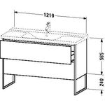 Duravit Waschtischunterbau XSQUARE 805x1210x473mm nordic weiß seidenmatt