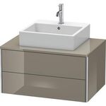 Duravit Waschtischunterbau XSQUARE 400x800x548mm flannel grey hochglanz