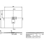 V&B Duschwanne SQUARO INFINITY Quadrat 1200x1200x40mm grau