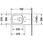 Duravit Wand-WC DURASTYLE VITAL RIMLESS tief, 370x700mm, barrierefrei weiß WG