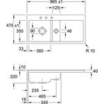 V&B Einbauspüle SUBWAY 60 FLAT 965x475mm Be li Handbet. chrit