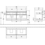V&B Waschtischunterschrank VENTICELLO 1253x590x502mm Griff chr White Matt