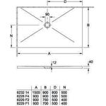 V&B Duschwanne SUBWAY INFINITY R-eck mit Antirutsch 900x700x40mm we