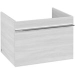 V&B Waschtischunterschrank VENTICELLO 603x420x502mm Griff chr White Wood