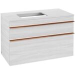 V&B Waschtischunterschrank VENTICELLO 957x606x502mm Griff Copper White Wood