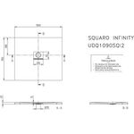 V&B Duschwanne SQUARO INFINITY R-eck1000x900x40mm anthrazit