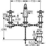 Kludi Waschtischarmatur ADLON DN 15 Ausladung 150mm chr