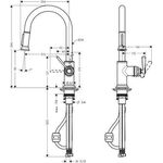 Einhebel-Spültischmischer AXOR MONTREUX DN 15, mit Ausziehbrause chrom