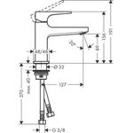 HG EH-WT-MI METROPOL 100 mit Push-Open Ablaufgarnitur chrom