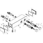 HG AP-Brausethermostat SHOWERTABLET 350 für 1 Verbraucher weiß/chrom