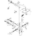 Showerpipe CROMA E 280 1jet mit Wannenthermostat chrom