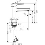 HG EH-WT-MI METROPOL 110 m Push Open Ablgrt G 1 1/4Zoll bru bl chrom
