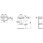 Laufen Handwaschbecken LAUFEN PRO S 480x280mm asym li m ÜL o Hahnloch weiß