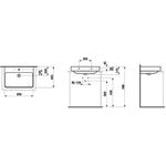 Laufen Aufsatzwaschtisch LAUFEN PRO S 650x465mm m ÜL 1 HL-Ausf. weiß