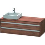 Duravit Waschtischunterbau KETHO 550x1400x496mm Be links nussbaum natur