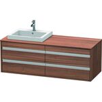 Duravit Waschtischunterbau KETHO 550x1400x496mm WT links nussbaum natur