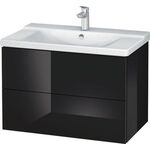 Duravit Waschtischunterbau L-CUBE 820x481x555mm schwarz hochglanz