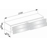 Keuco Sideboard EDITION 400 Hö j 180mm 2100x382x535mm we hgl/ant kl