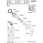 Keuco Einhebelmischer IXMO Pure UP Rosette eckig vc