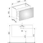 Keuco Waschtischunterbau X-LINE 1000x605x490mm anthrazit