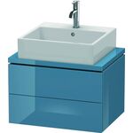 Duravit Konsolenunterschrank L-CUBE 400x620x477mm stone blue hochglanz