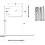 V&B Spiegel FINION mit Beleuchtung 600x750x45mm, 1x 35,4 W
