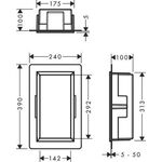 HG Wandnische XtraStoris Original mit Rahmen 300x150x100mm mattschwarz