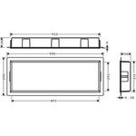 HG Wandnische XtraStoris Original mit Rahmen 300x900x100mm mattschwarz