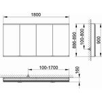 Keuco Spiegelschrank ROYAL MODULAR 2.0 Breite 1800mm Höhe 900mm Tiefe 120mm