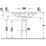 Duravit Möbelwaschtisch D-NEO m ÜL m HLB ohne Hahnloch 800x480mm weiß