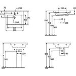 V&B Schrankwaschtisch SUBWAY 3.0 600x470mm o ÜL ohne HL we